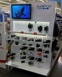 China Las exhibiciones de comercialización de la venta al por menor del POP del metal liberan exhibiciones al por menor de encargo derechas con el LCD proveedor
