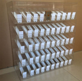 China 50 empujadores despejan la vitrina de acrílico del tabaco del marco para el tablero de la mesa de la tienda al por menor proveedor