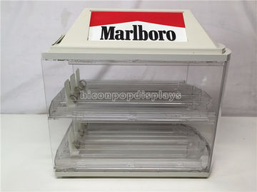 China Vitrina de acrílico 2 pulidos transparentes del cigarrillo de Marlboro del vintage - acodado proveedor