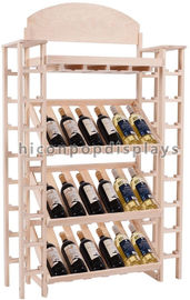 China Estante de madera sólido movible del vino del soporte de exhibición del vino 4 capas robustas/artículo proveedor