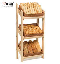 China Piso al por menor que coloca el soporte de exhibición de madera del pan para la tienda/las tiendas de alimentos de la panadería proveedor