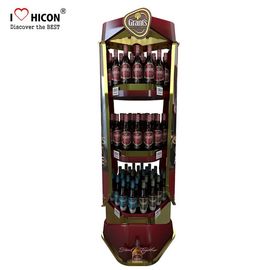 China Exhibiciones de mercancía modificadas para requisitos particulares del estallido del estante de exhibición de la cerveza de la bebida del soporte de exhibición del vino proveedor
