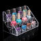 3 - La venta al por menor cosmética del paso exhibe el estante de exhibición de acrílico transparente del esmalte de uñas proveedor