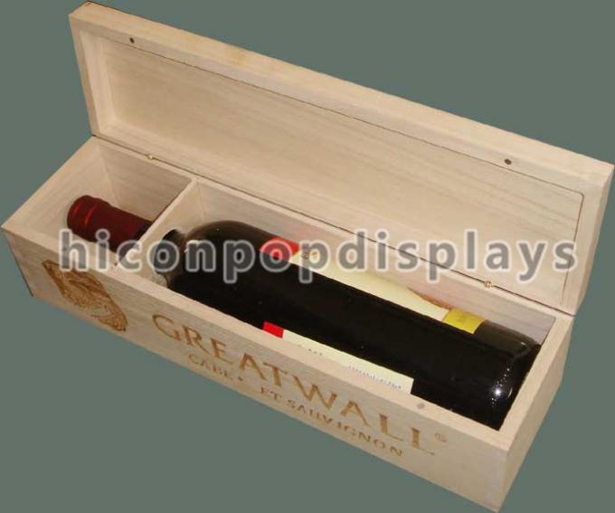 Sola vitrina de madera del vino para la bodega, caja de presentación del vino