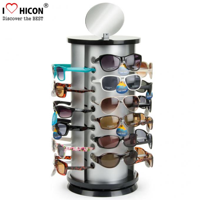 Estante de exhibición de las gafas de sol de la encimera que gira 24 soportes de exhibición de Rayban Sunglass de los pares