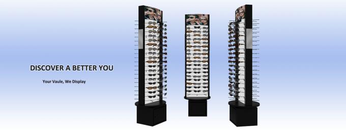 Las gafas de sol de Slatwall exhiben los soportes, exhibición libre del POP del soporte para las gafas de sol