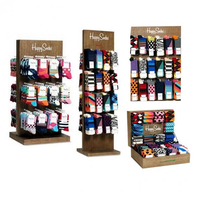 Tienda de calcetines colgantes personalizados de mesa de calcetines de exhibición de estanterías 3 pernos para la tienda