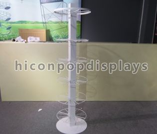 China Acero 6 gradas que giran blanco del soporte de exhibición de los accesorios del teléfono móvil proveedor