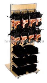 China Accesorios de los soportes de exhibición de Slatwall de la pintura de madera con los ganchos del metal proveedor