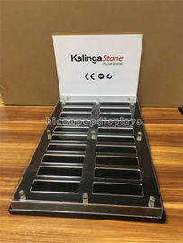 China Soportes de exhibición de piedra de encargo de la teja del granito de la sala de exposición con el tenedor de acrílico con base metálica proveedor