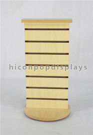 China Encimera de madera baja redonda del soporte de exhibición de Slatwall de 2 maneras del estante de exhibición del hilandero proveedor