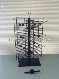 China Soporte de exhibición giratorio del guante de la estantería de la exhibición del alambre de metal de 2 maneras con los ganchos del metal proveedor