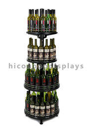 China El accesorio ajustable 4-Layer de la exhibición de la tienda de vino vende forma redonda de la torre al por menor de la exhibición del vino proveedor