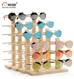 China Equipo de madera de la publicidad de la encimera del soporte de exhibición de las gafas de sol de los clientes asombrosos proveedor