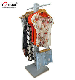 China Estante de la ropa del palo fierro del piso de las exhibiciones de mercancía del estallido de la tienda de la ropa en venta proveedor