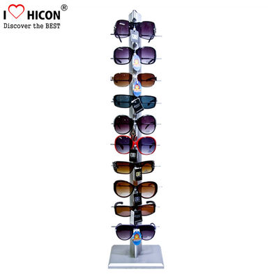 China Sola fila 10 pares de las gafas de la venta al por menor de comercialización de exhibiciones del soporte del material del metal proveedor