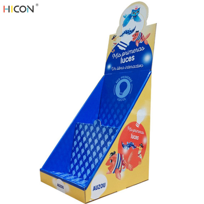 China cajas de presentación azules del contador personalizado de la cartulina 2-Tired para la tienda al por menor proveedor