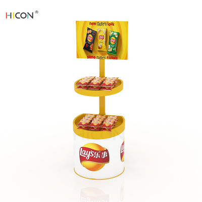 China Patata Chips Display Cases del metal amarillo para la venta al por mayor de la alimentación proveedor