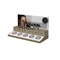 unidad de visualización cosmética del contador de la tienda de la exhibición de oro del maquillaje 2-Tiered proveedor