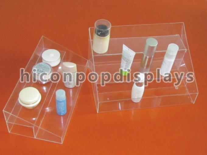 Organizadores cosméticos de acrílico modificados para requisitos particulares de la encimera con el bolsillo de la ranura