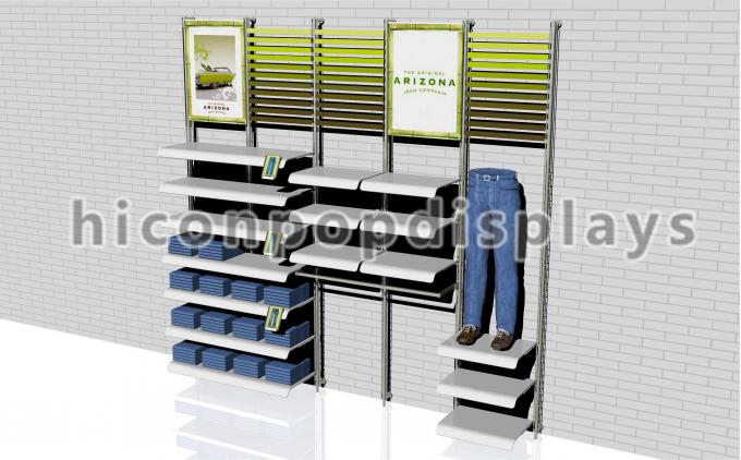 Exhibición de los accesorios de la tienda de ropa del soporte de la pared, exhibición de pared al por menor