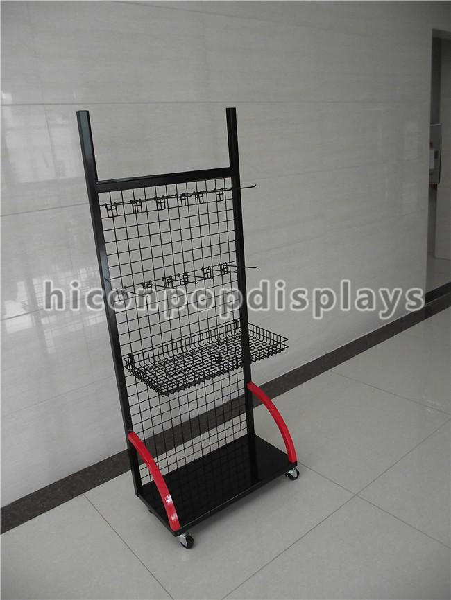 4 - Soporte de exhibición multi de piso de la función del alambre de metal del echador para la tienda al por menor