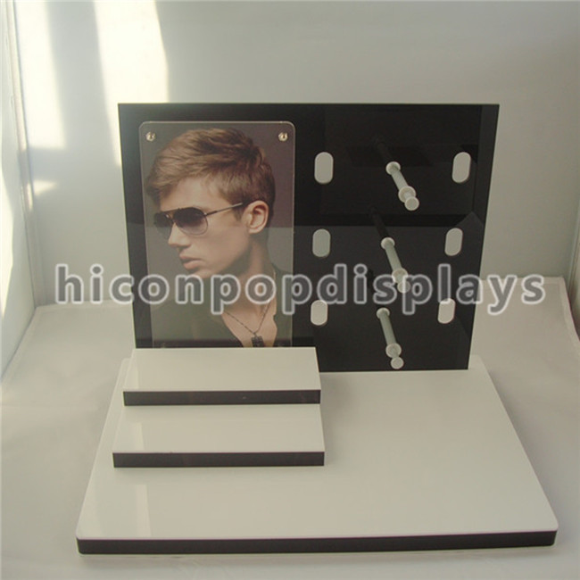 Soporte de exhibición del contador de la tienda de las gafas exhibición de Boss Sunglass de 3 capas para la promoción
