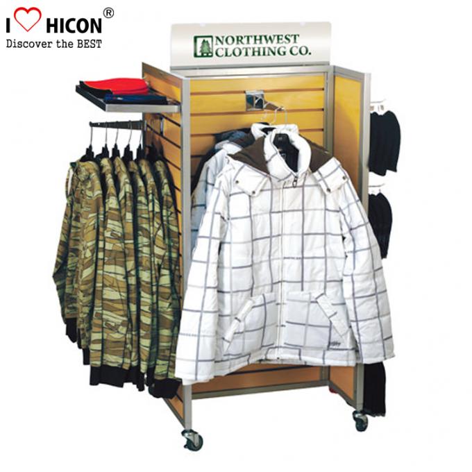 Tienda de ropa al por menor del almacenamiento del metal de la estantería de la góndola de la comercialización