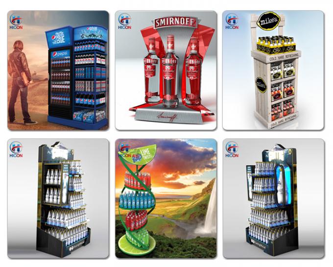 Sugar Content Energy Drinks Display se coloca en la comercialización de la tienda