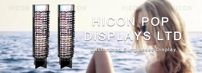 Soporte de exhibición de madera comercial de Sunglass de la exhibición de las gafas de sol del márketing del comprador