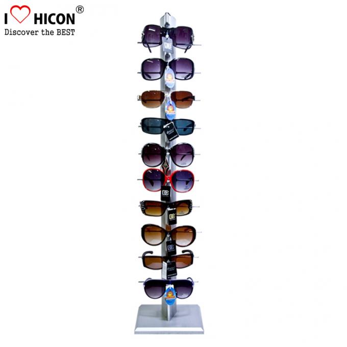 Sola fila 10 pares de las gafas de la venta al por menor de comercialización de exhibiciones del soporte del material del metal
