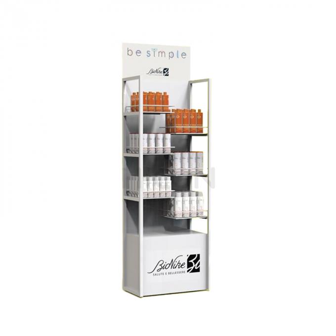 Soporte de exhibición de encargo de la barra de labios de exhibición del soporte de belleza del diseño cosmético de la tienda